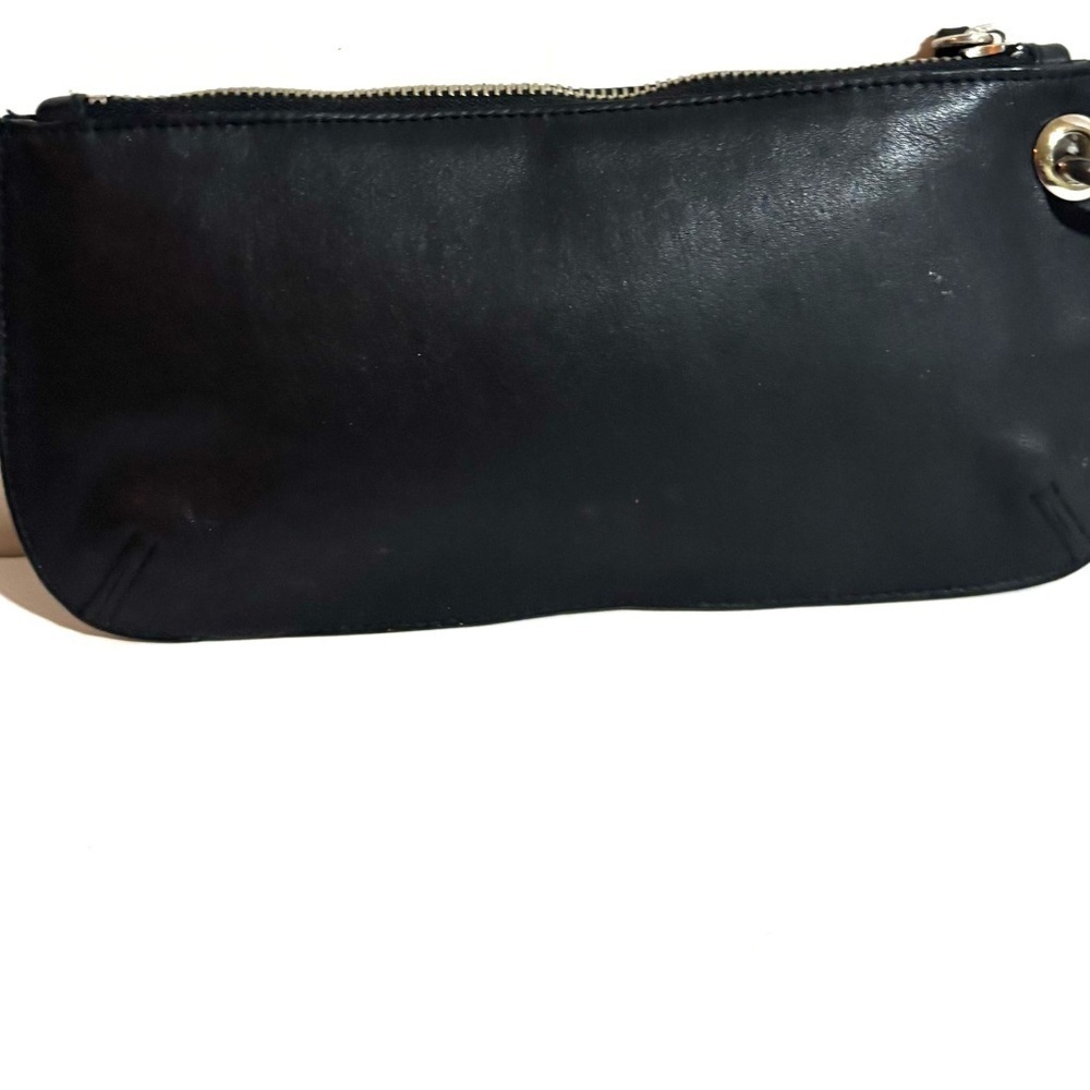 Old navy Black Leather Wristlet clutch - Picture 4 of 5